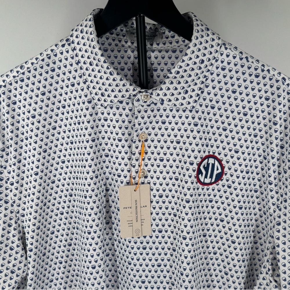 HYDR! Peter Millar "Seeing Double" SIP Polo - Ole Miss Large - NWT